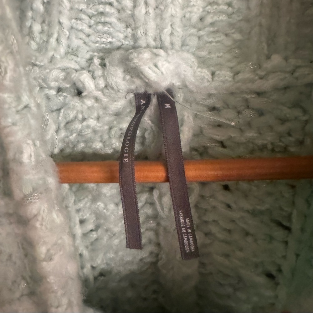 ANTHROPOLOGIE
Fisherman Cable-Knit Sweater - Mint - Picture 6 of 7